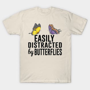 Easily Distracted by Butterflies Bug Lover T-Shirt